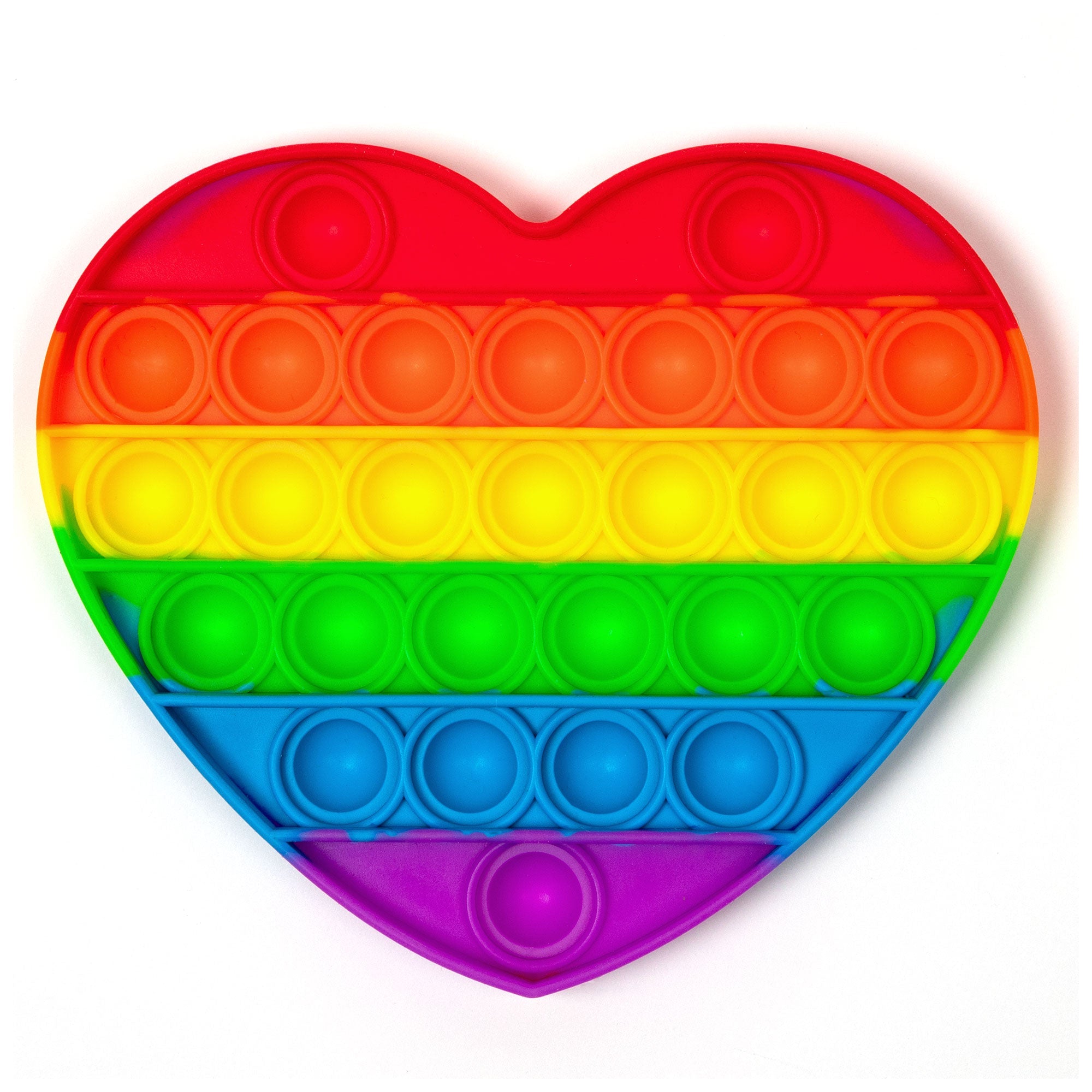 Diamond & Heart Shaped Rainbow Fidget Pop-It Toy