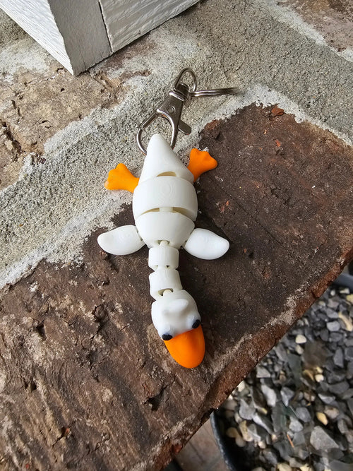 Articulated Duck Fidget Keychain – Clicker Toy