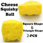 Cheese Squishy Stress Ball | Sensory Fidget Toy for Kids and Adults